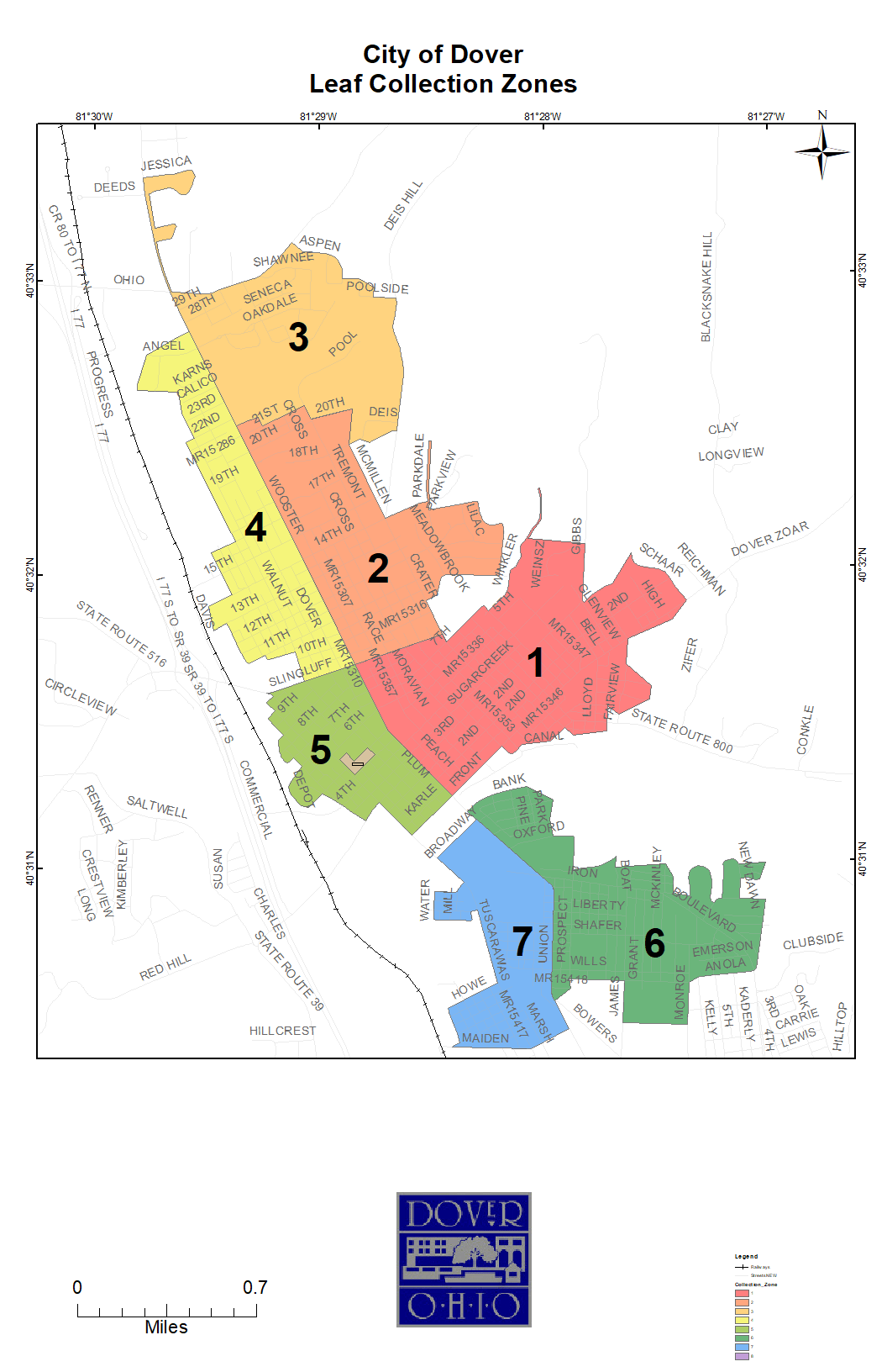 to the City of Dover, Ohio Leaf Collection